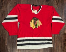 Vintage Chicago Blackhawks Jersey Mens Large Red NHL Hockey CCM 90s New