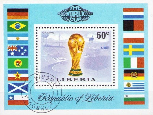 Liberia blocco con timbro MONROVIA - +sl-291