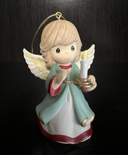 Precious Moments Angel Ornament 6101006 Angel Holding Candle Sparkling Wings