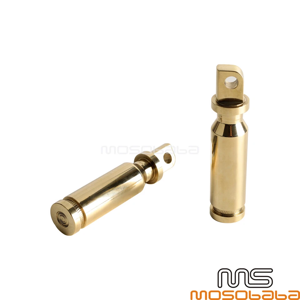 Soporte reposapiés de latón para Harley Dyna Sportster Softail estilo montaje macho Foto 3 de 4