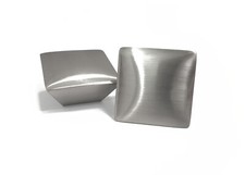 IMPERFECT Square Kitchen/Bathroom Cabinet Hardware Knob Pull Brushed Nickel