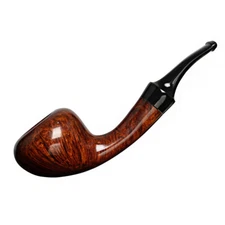 Freehand Briar Tobacco Pipe Bent Cumberland Stem Handmade Tomato Smoking Pipe 