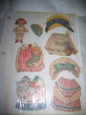 Vintage Original 1926 Dolly Dingle Sammy outfits Cut Out Paper Dolls