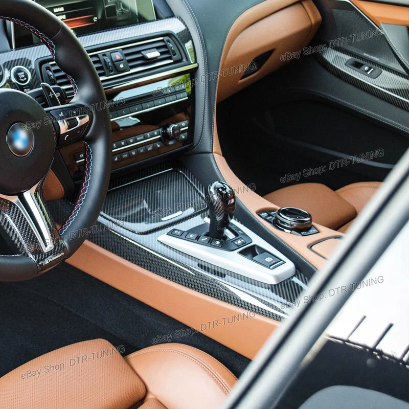 Cubierta de ajuste de perilla de cambio de marchas MP de fibra de carbono para BMW M6 F12 F13 F06 GC 2013-2019 Foto 4 de 4