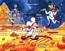 Disney 1987 Maldives - Space Exploration Miniature Sheet Nº1 - MNH