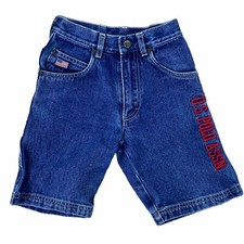 US Polo Assn Boys Shorts Size 4 Denim Cotton Carpenter