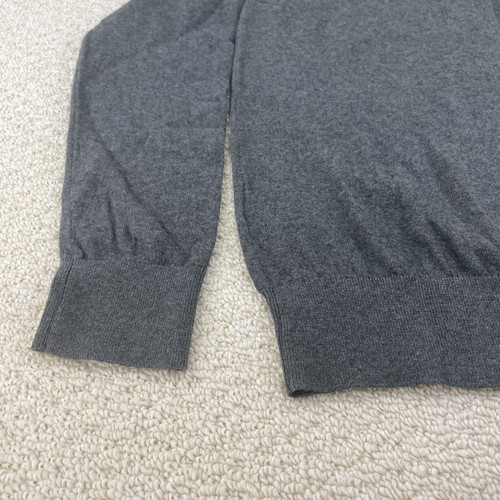 Herren Banana Republic Pullover Large grau 1/4 Reißverschluss Strick Baumwolle Kaschmir - Bild 9 von 12