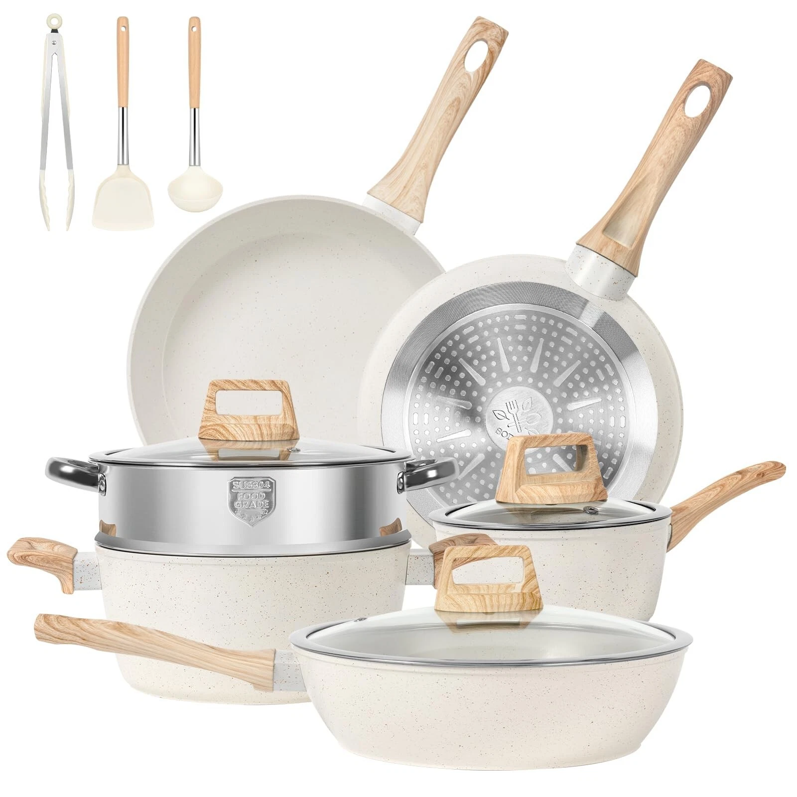 Soday 12 Piece Non-Stick Pots & Pans Cookware Set New in Open Box
