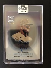 Luis Robert 2021 Topps Clearly Allen & Ginter Purple Auto /10