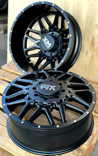 24 Inch Xm 900 Satin Black Dually Wheels 8x210 Chevy Gmc 3500 Rims New