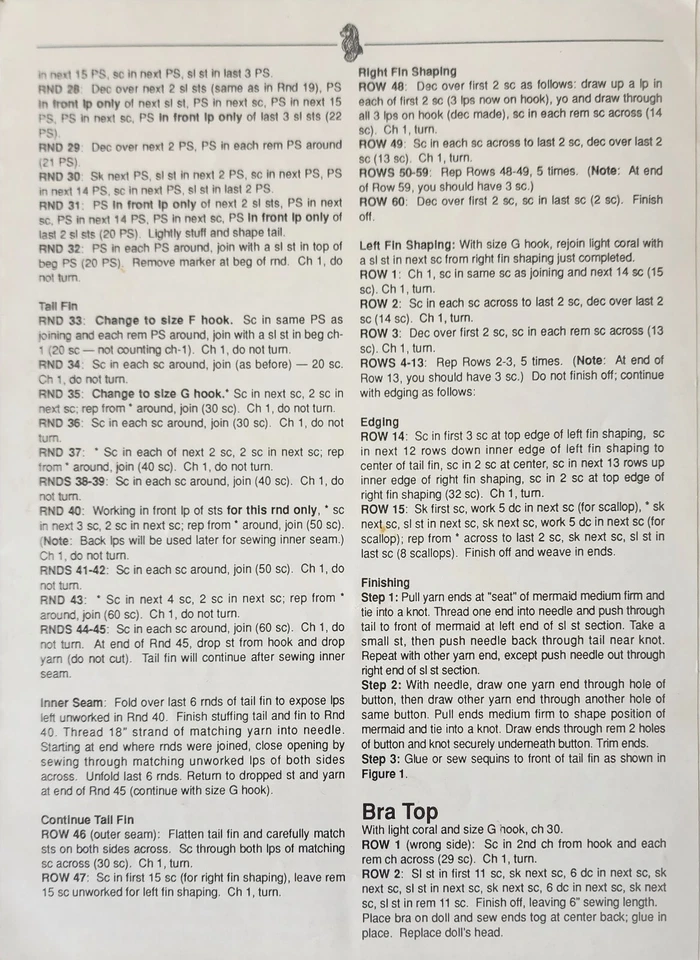 Fashion Doll Gown Dress Coral Mermaids Outfits Crochet Patterns By Fiber Craft - Image 3 of 3