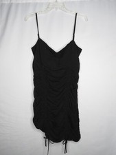 NWT HOLLISTER LINED ADJ STRAP GATHERED LITTLE BLACK DRESS SZ L #Y794