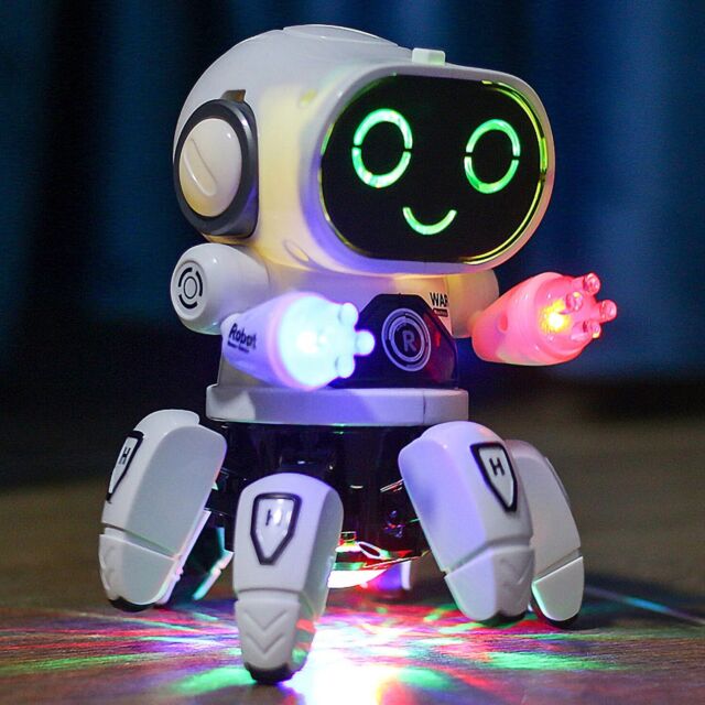 Robot Toys for Kids Electronic Walking Dancing Robot Toy with Flashing Lights
