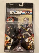 GI Joe Hasbro 25th Anniversary Comic 2 Pack SNAKE EYES v32 STORM SHADOW v25 2008