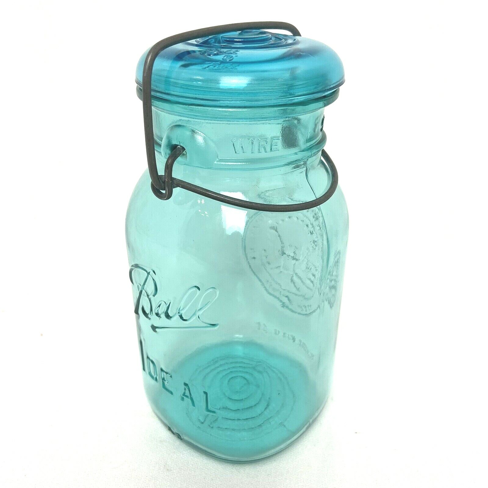 Vintage Ball Ideal Blue Mason Bicentennial Quart Jar 17761976 Eagle