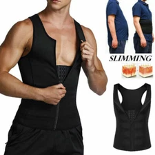 Fajas Para Hombres Reductora Men Sweat Shaper Sauna Chaleco Gym Abdomen Control