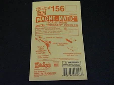 Kadee HO Scale Metal Knuckle Couplers - #156 Long Scale-Head Whisker (2 pr)