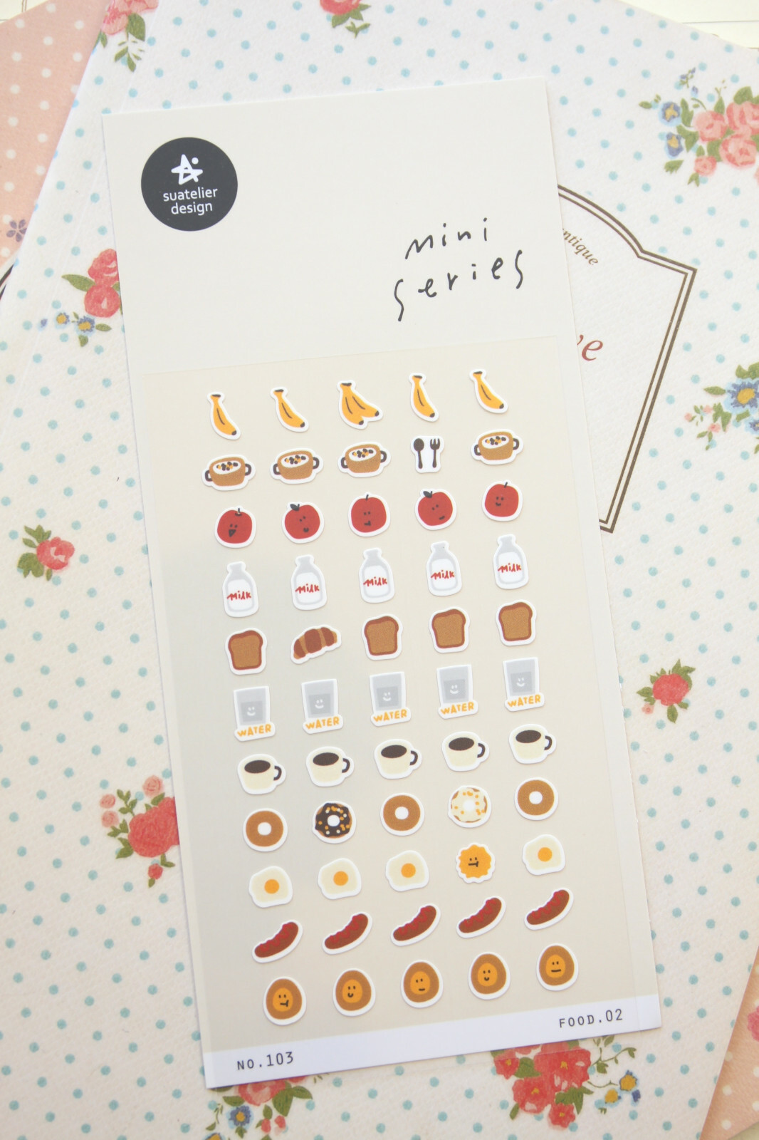 Mini Series Suatelier Stickers cute breakfast journal planner scrapbook sticker