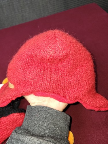 Elmo beanie + mitts Delux wool blend hand made warm knit M/L ski outdoor youth - Picture 10 of 12