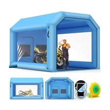 LVAOSTT Inflatable Paint Booth, 10x8.2x8.2FT Inflatable Spray Booth with Powe...