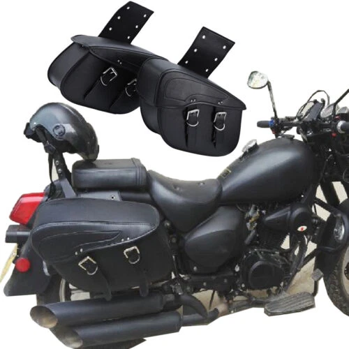 Black Saddle Bags Saddlebag Luggage Bag for Honda VTX1300C VTX1800C VTX 1800 USA Foto 2 de 4