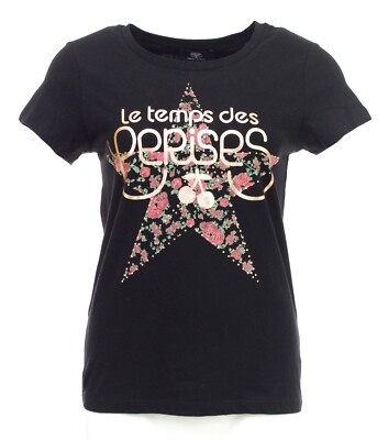 Le Temps des Cerises T-Shirt Logo schwarz Damen AMELIA black