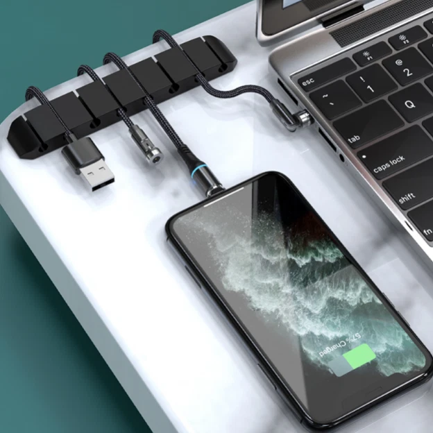 2x Kabelhalter Organizer PC Ladekabel Halter Schreibtisch Auto Kabel Management - Bild 4 von 4