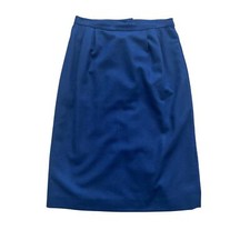 Vintage Sasson Classic Blue Pencil Midi Skirt Size 10/11
