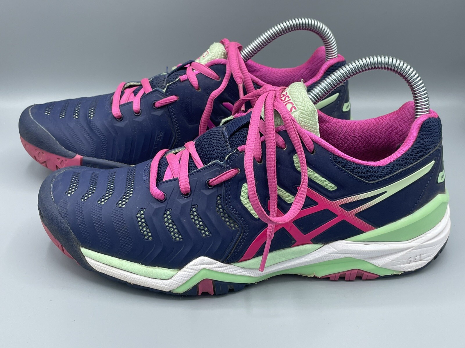 ASICS Gel Resolution 7 Tennis Shoes Women's Sneakers {Size 7 } Blue