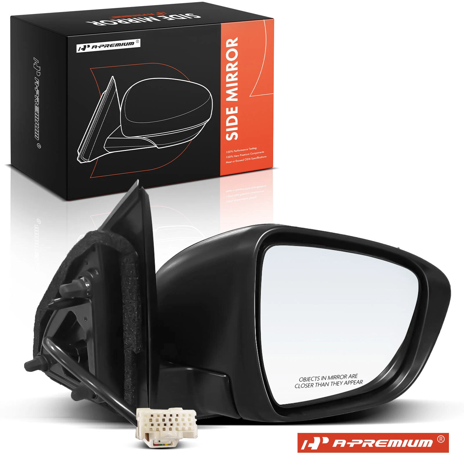 A-Premium Passenger Power Mirror w/ Manual Fold for Nissan Rogue Sport 2017-2021