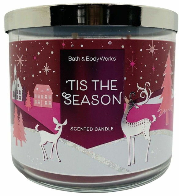 Bath & Body Works ‘tis The Season 3 Wick Candle 14.5oz 411g White Barn