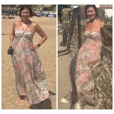 Zimmermann Cira Bandeau Midi Dress Sage Floral size 0P | US 2P Strapless Resort