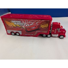 Lightning McQueen Disney Pixar Cars Mack Truck Car Hauler Workshop Rust-eze Semi