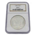 1885-CC Morgan Carson City NGC Graded MS63 U.S. Silver Dollar Coin NR #C739-5