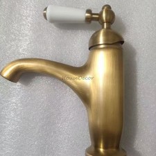 French Style Brass Bathroom Wash Basin Mixer Taps Single Lever Hole Sink Faucet