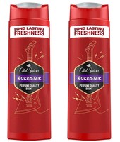Old Spice Rockstar Duschgel Shampoo Shower Gel Herren KöRper Haar 2X 400Ml