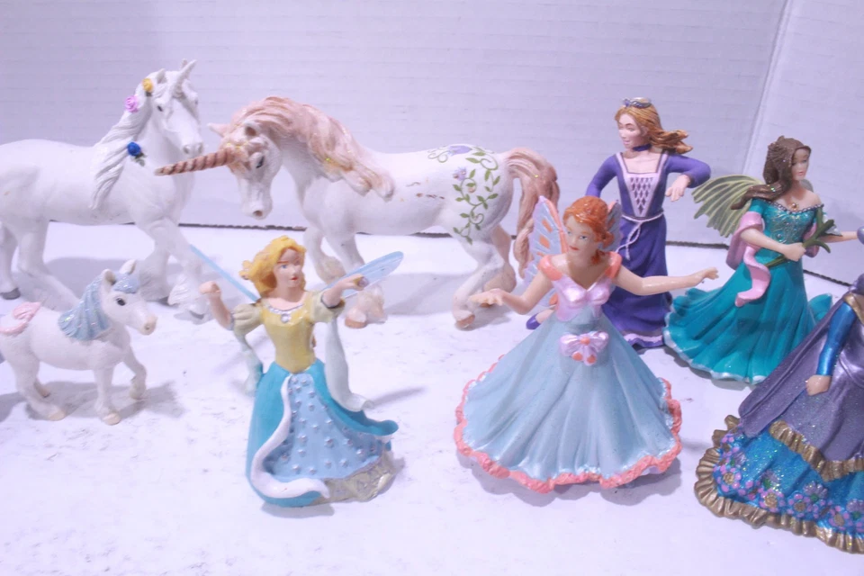 Medieval Fantasy Lot Of 10 Unicorns Fairy Horses Elves Figures Schleich Papo - Image 3 of 4