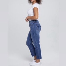 Seven7 Jeans Women  s Size 10 Tower Straight Crop High Rise Dark Wash EUC