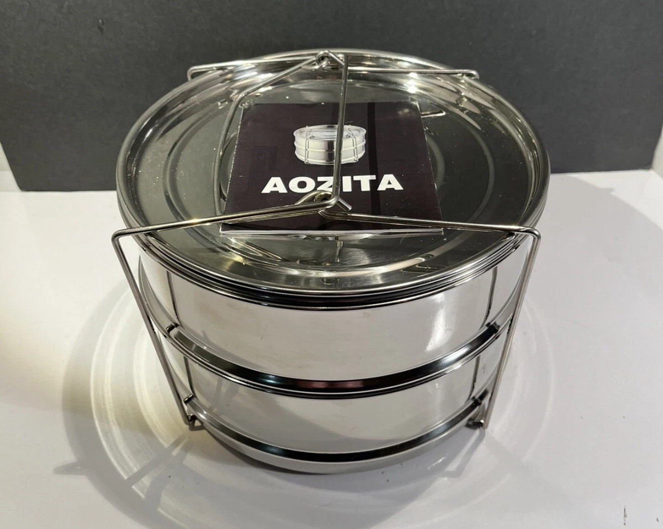 Aozita M2TS Stackable Steamer Insert Pans with Sling for Instant Pot Accessories