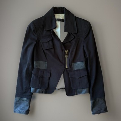 L.A.M.B. Motorcycle Jacket Women's 2 Black Blazer Designer New York Glam