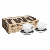 Könitz Espressotassen 2Er Set Coffee Bar Two - Black & White, Porzellan, 80 Ml