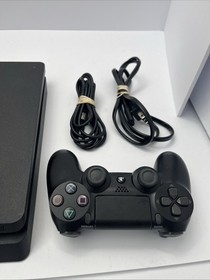 Sony PlayStation 4 Slim Edition 1TB Black Console Bundle, Tested & Working