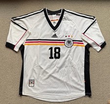 Klinsmann Germany National Home Jersey #18 1998 2000 size L  Vintage