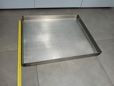 Profi Backblech Edelstahl rechteckig 60 x 50 x 6 cm