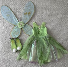 Tinker Bell Castle Collection Costume Size 4 Wings Glows Shoes Complete Toddler