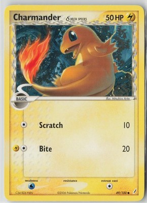 CHARMANDER Δ 49/100 COMMON CRYSTAL GUARDIANS POKEMON LP