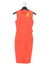 Karen Millen Bodycon Midi Dress UK8 in Orange