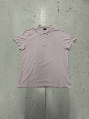 Tom Ford Cotton Pique Polo Shirt 56 Light Lavender Button Up
