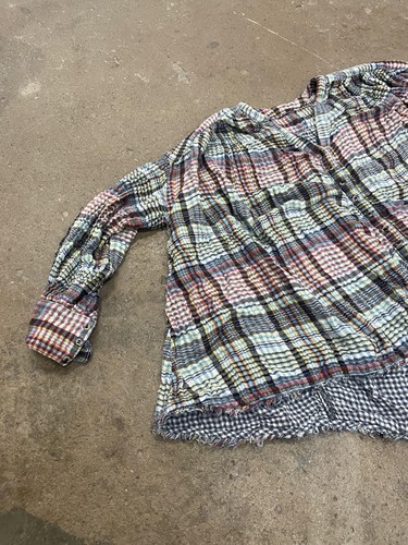 Free People Tunic Blouse Womens Medium Multicolor Plaid Button Front Boho - 第 2/20 張圖片