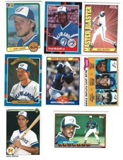Lot of 8 - Toronto Blue Jays Baseball - Donruss, Score, Topps, Upper Deck